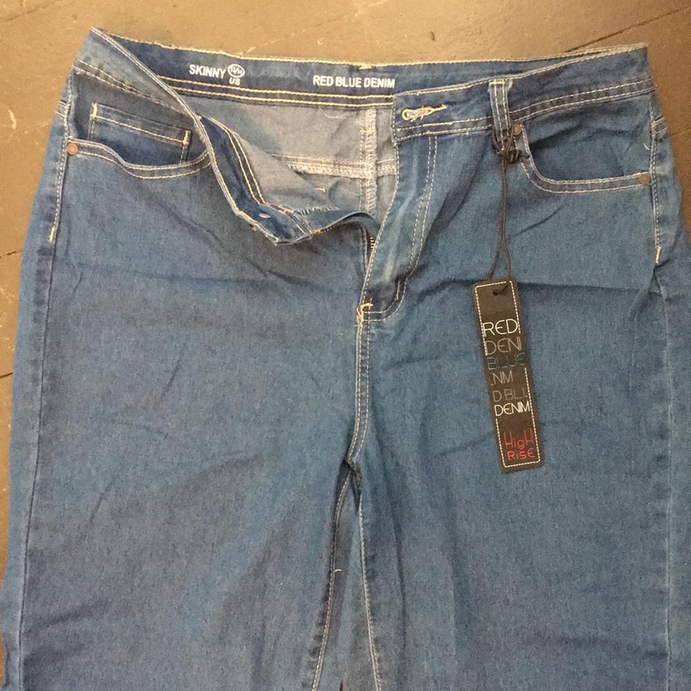 Red Blue Denim Jeans